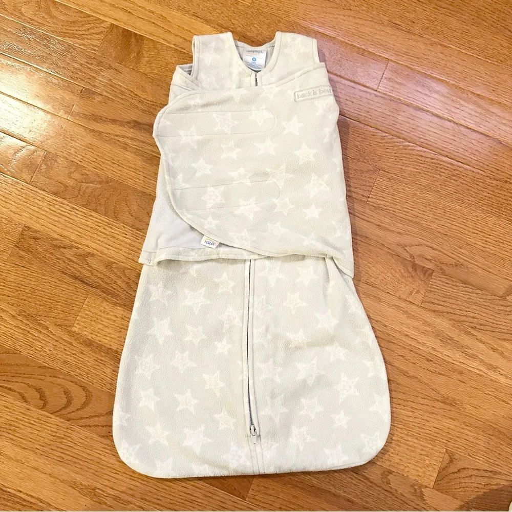 Halo Cream Star Print Sleep Sack Swaddle